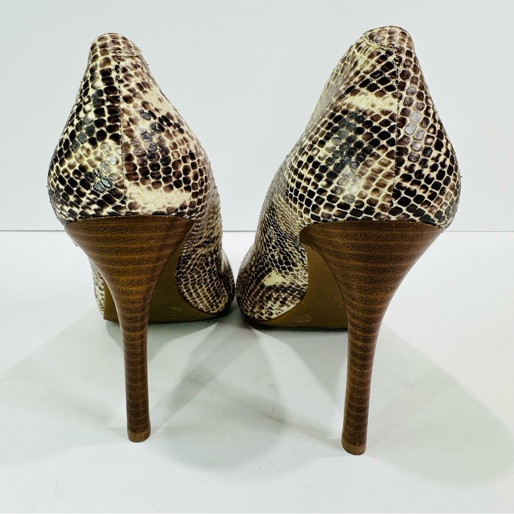 JESSICA SIMPSON 4” SNAKESKIN EMBOSSED PRINT HIGH HEEL SHOE SIZE 11B EXCELLENT - Picture 3 of 11
